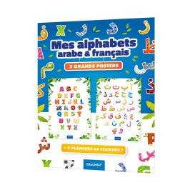 Mes Alphabets Arabe et Français - 2 Grands Posters + 2 Planches de Stickers - Educatfal