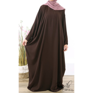 Abaya Papillon - Chocolat - Microfibre Léger - Jamila