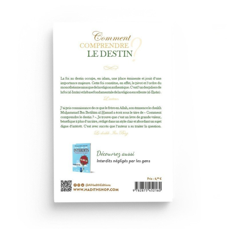 Comment Comprendre le Destin - Muhammad al-Hamad - Edition Al Hadith