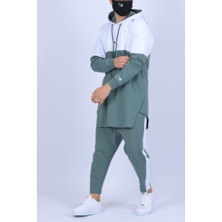 Ensemble K.Rismatik - Sweat Capuche et Saroual- Vert Amande - N3 - Na3im - NIII - New 2022 Ensemble K.Rismatik - Sweat Capuche et Saroual- Vert Amande - N3 - Na3im - NIII - New 2022