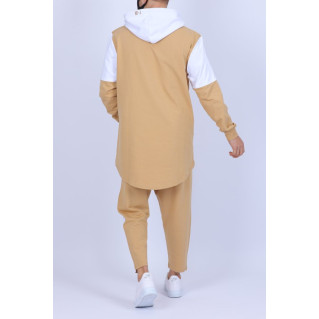 Ensemble K.Rismatik - Sweat Capuche et Saroual- Beige - N3 - Na3im - NIII - New 2022 Ensemble K.Rismatik - Sweat Capuche et Saroual- Beige - N3 - Na3im - NIII - New 2022
