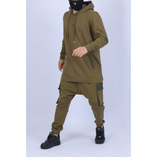 Ensemble Starter - Sweat Capuche et Saroual- Kaki - N3 - Na3im - NIII - New 2022