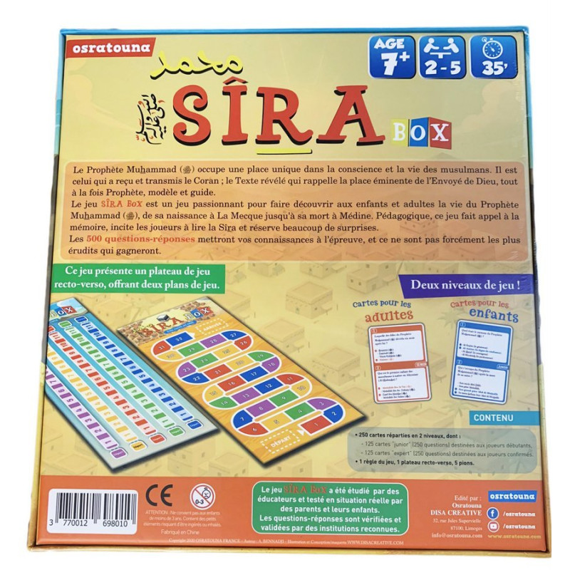 Sira Box - Jeu de Société - 400 Questions et Réponses sur la Vie du Prophète Muhammad Saw Sira Box - Jeu de Société - 400 Questions et Réponses sur la Vie du Prophète Muhammad Saw
