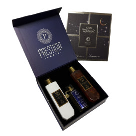 Coffret Oud Midnight - Extrait de Parfum,Gel Douche, Lait pour le Corps - Mixte Homme - Prestigia