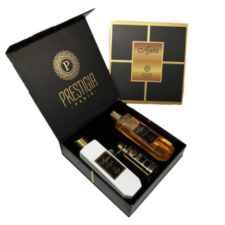 Coffret Aysha - Extraitde Parfum,Gel Douche, Lait pour le Corps - Mixte Homme et Femme - Prestigia
