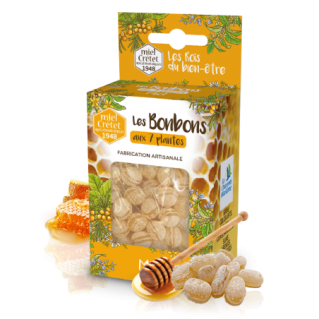Bonbons Miel Naturel aux 7 plantes - 150gr - Maison Crétet