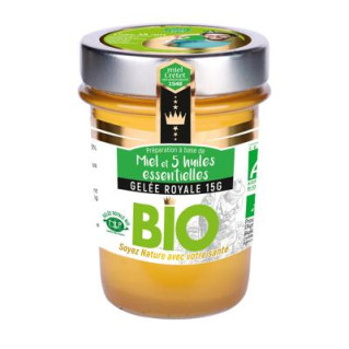 Miel et 5 Huiles Essentielles et Gelée Royale Bio - 250 gr - Maison Crétet