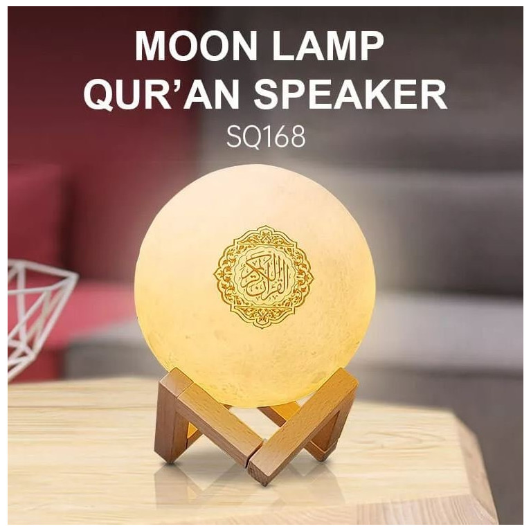 Veilleuse Lune Coranique MP3 - Bluetooth et Télécommande - SQ-168 Moon Lamp Qur'an - Equantu