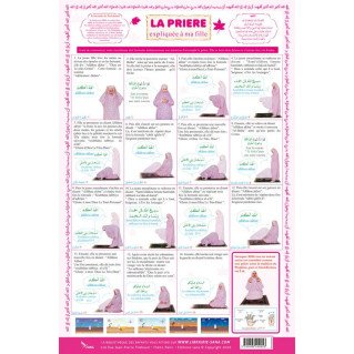 Poster : La Prière Expliquée à Ma Fille- Arabe - Français - Phonétique - Edition Sana