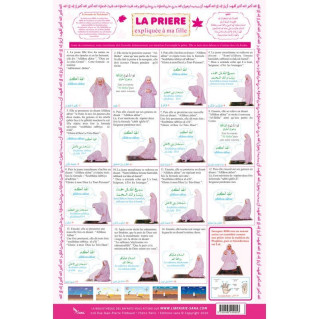 Poster : La Prière Expliquée à Ma Fille- Arabe - Français - Phonétique - Edition Sana