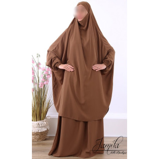 JIlbab 2 Pièces - Cappuccino - Microfibre Léger - Jamila