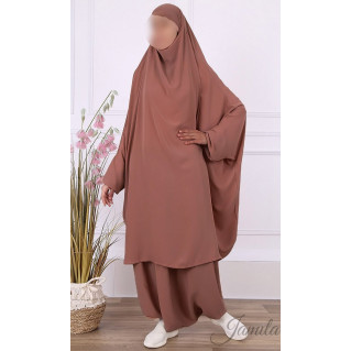 JIlbab 2 Pièces Sarouel - Terra - Microfibre Léger - Jamila