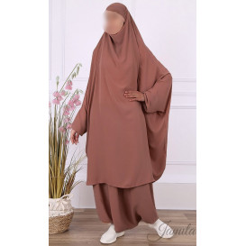 JIlbab 2 Pièces Sarouel - Terra - Microfibre Léger - Jamila