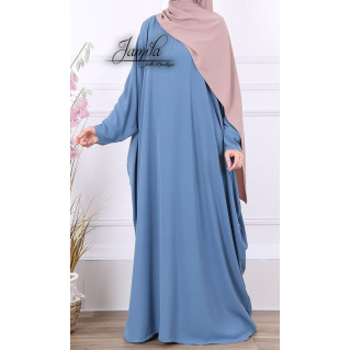 Abaya Papillon - Bleu Horizon - Microfibre Léger - Jamila