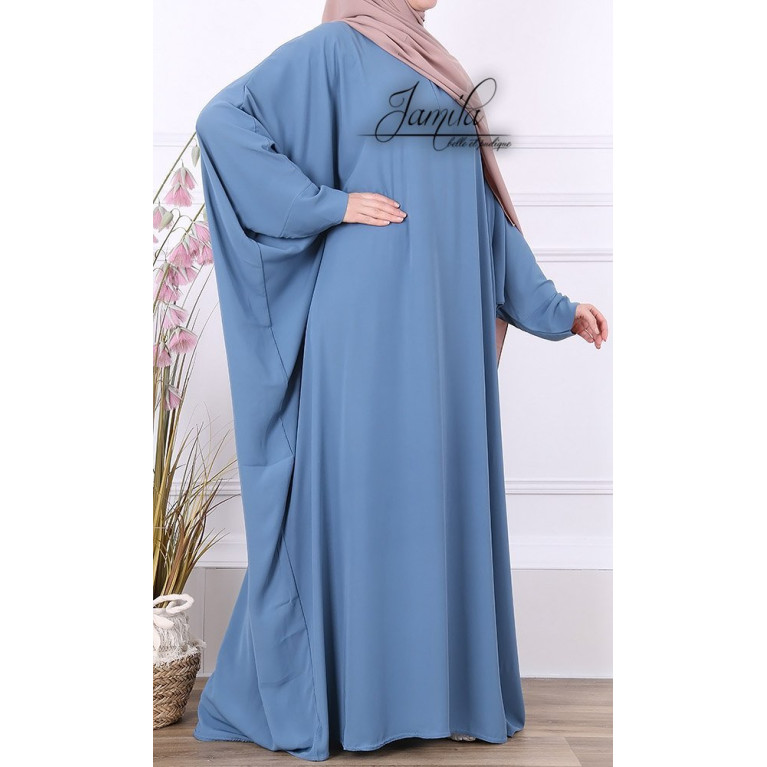 Abaya Papillon - Bleu Horizon - Microfibre Léger - Jamila Abaya Papillon - Bleu Horizon - Microfibre Léger - Jamila