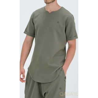 Ensemble AZUR - Sarouel et T-shirt Classe Kaki : Qaba'il