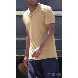 Polo ALDO - Col Italien - Camel - Qaba'il : Manches Courtes
