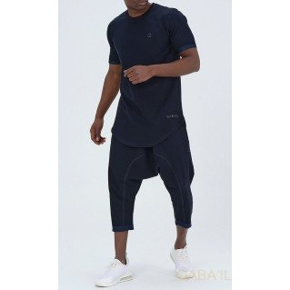 Sarouel et T-shirt noir, ensemble Qaba'il : Nautik Sarouel et T-shirt noir, ensemble Qaba'il : Nautik