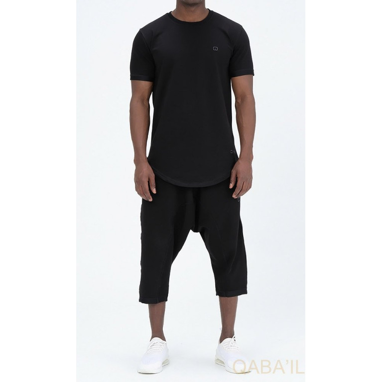 Sarouel et T-shirt noir, ensemble Qaba'il : Nautik