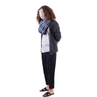 Izar Tangara, Sarong ou Pagne à Carreaux Bleu Gris - Izare Izar Tangara, Sarong ou Pagne à Carreaux Bleu Gris - Izare