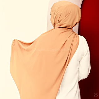 Hijab soie de medine camel