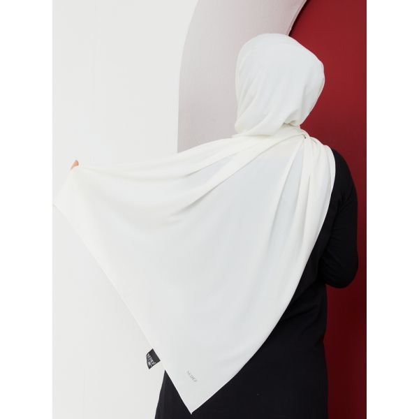 Voile Soie de Médine - Blanc Cassé - Hijab, Foulard, Châle pour Femme - Sedef