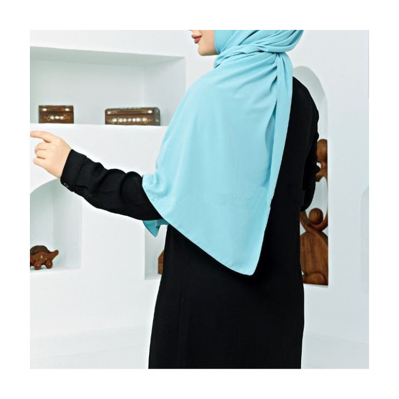 Voile Soie de Médine - Vert d'Eau - Hijab, Foulard, Châle pour Femme - Sedef Voile Soie de Médine - Vert d'Eau - Hijab, Foulard, Châle pour Femme - Sedef