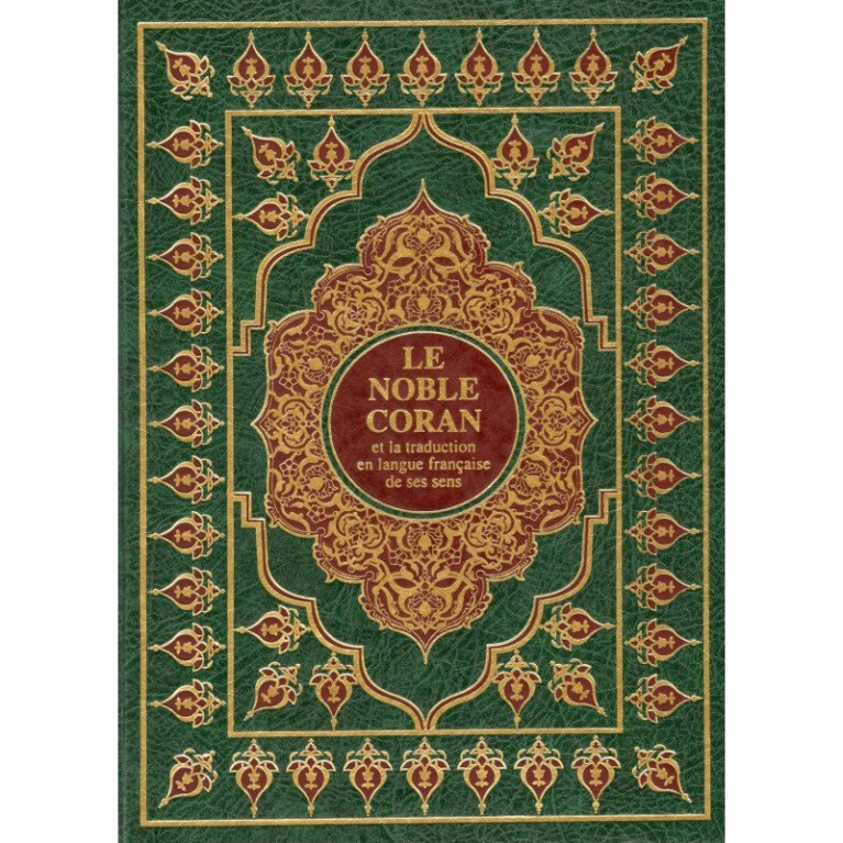 Le Noble Coran - Français et Arabe - Couverture Vert - Format Grand 22,50 x 30 cm