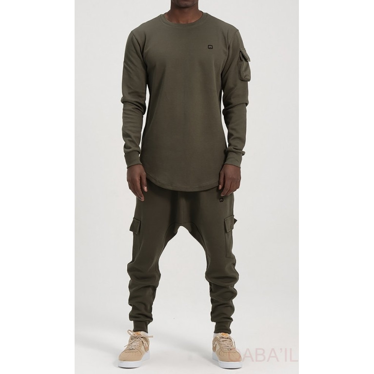 Ensemble Sarouel et Sweat Kaki, Survêtement Qaba'il : Sniper NEO