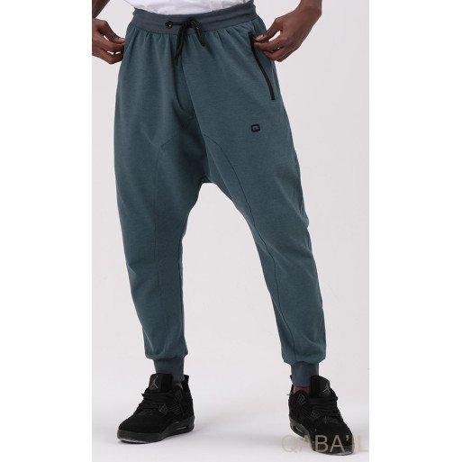 Sarouel Jogging Vert Amande Qaba'il : Onyx Up