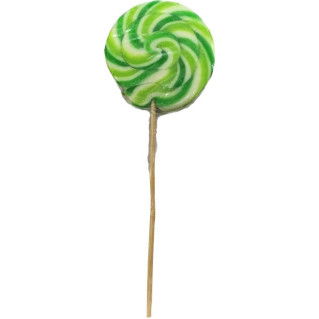 Sucette Ronde Multicolor - Vert et Blanc - Bonbon Halal - Pinko