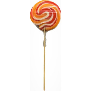 Sucette Ronde Multicolor - Orange, Rouge, Blanc - Bonbon Halal - Pinko