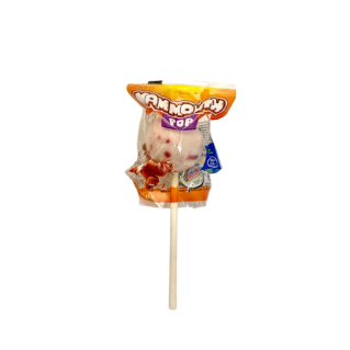 Sucette Blanche Bubble Gum - Mammouth Pop - 5 Goûts Différents, Poudre au Centre- Bonbon Halal - Zed Candy