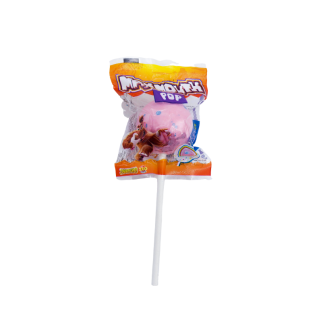 Sucette Rose Pâle Bubble Gum - Mammouth Pop - 5 Goûts Différents, Poudre au Centre- Bonbon Halal - Zed Candy