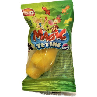 MagicTétine Gum - Citron avec Bubble Gum et Poudre au Centre - Mammouth Bonbon Halal - Zed Candy