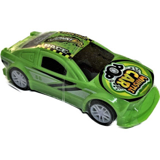Petite Voiture Vert de Course avec Sifflet - Sucette à l’Intérieur - Halal - 10 gr