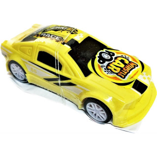 Petite Voiture Jaune de Course avec Sifflet - Sucette à l’Intérieur - Halal - 10 gr