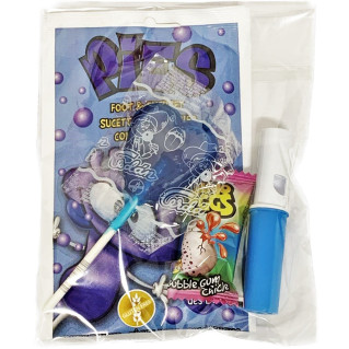 Pack Bonbon Pies + Sucette Coeur + Sifflet + Bubble Gum - Bleu -Halal 