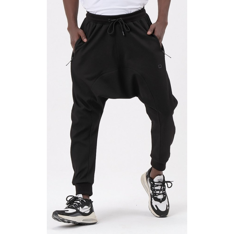 Sarouel Jogging Noir Ton sur Ton Qaba'il : Onyx Up Sarouel Jogging Noir Ton sur Ton Qaba'il : Onyx Up