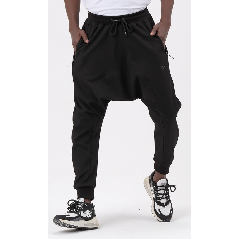 Sarouel Jogging Noir Ton sur Ton Qaba'il : Onyx Up