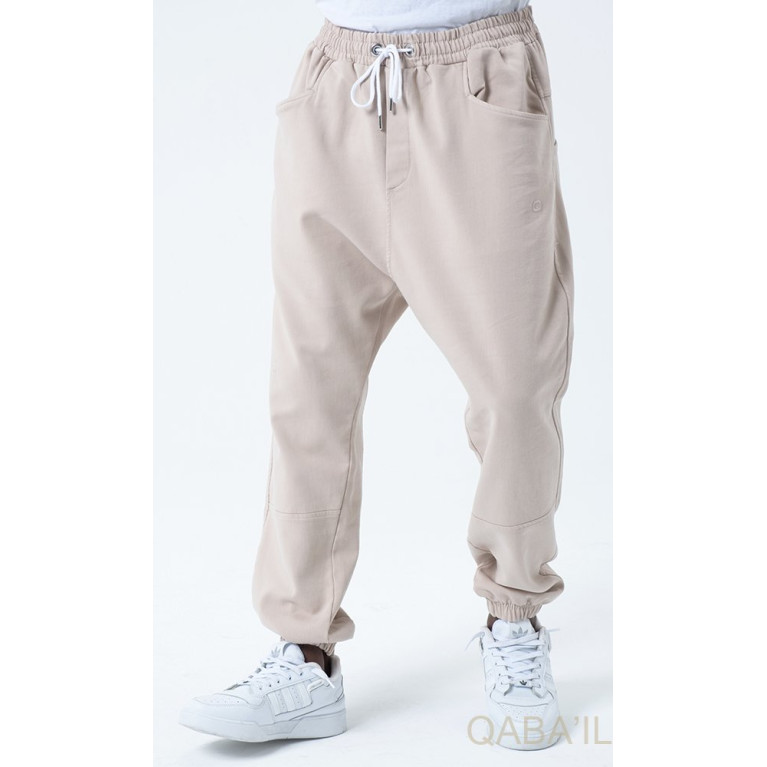 Sarouel New Coton Stretch - Beige - Qaba'il : Coupe Djazairi- Pants Strech