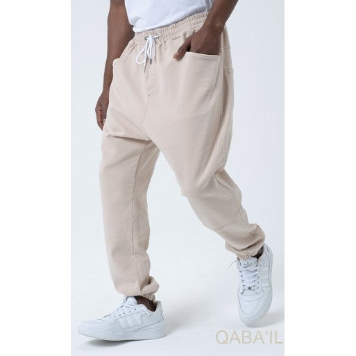 Sarouel New Coton Stretch - Beige - Qaba'il : Coupe Djazairi- Pants Strech