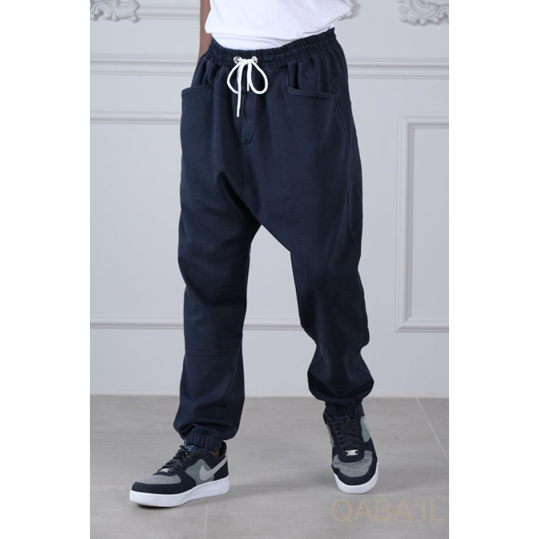 Sarouel New Coton Stretch - Bleu Nuit - Qaba'il : Coupe Djazairi- Pants Strech