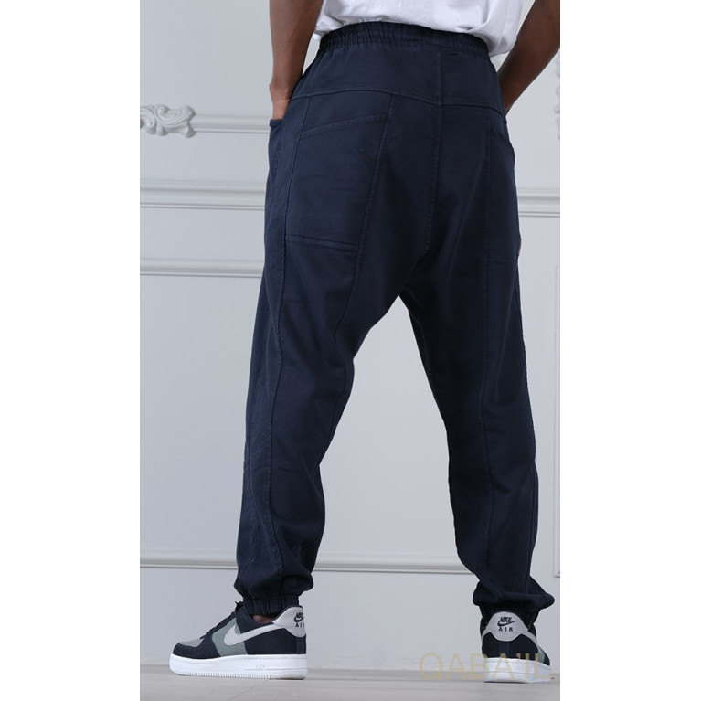 Sarouel New Coton Stretch - Bleu Nuit - Qaba'il : Coupe Djazairi- Pants Strech