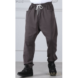 Sarouel New Coton Stretch - Anthracite - Qaba'il : Coupe Djazairi- Pants Strech