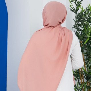 Hijab ou Voile - Matière Jazz - Abricot - Châle Sedef