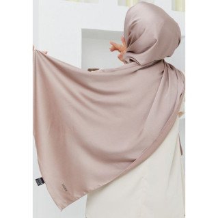 Hijab en Satiné - Taupe - Sedef