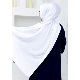Hijab en Satiné - Blanc - Sedef