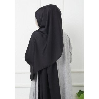 Hijab en Satiné - Noir - Sedef