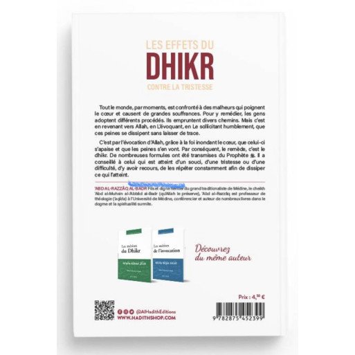 Les Effets du Dhikr Contre la Tristesse - Abd al-Razzâq al-Badr - Edition Al Hadith